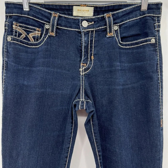Big Star Jeans Maddie Skinny Mid Rise Blue Dark Wash Stretch Women’s Size 30R - Picture 4 of 11